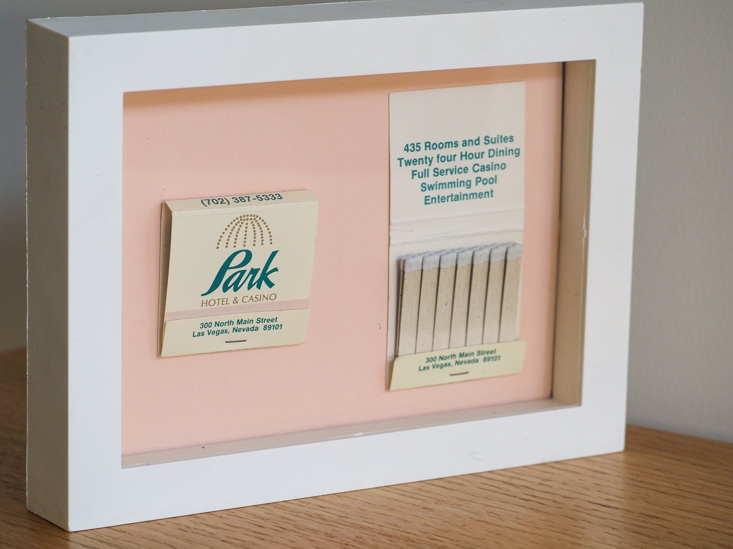 Framed Vintage Matchbook Park Hotel & Casino Las Vegas - 5"x 7" - Afterthought Vintage - Afterthought Vintage