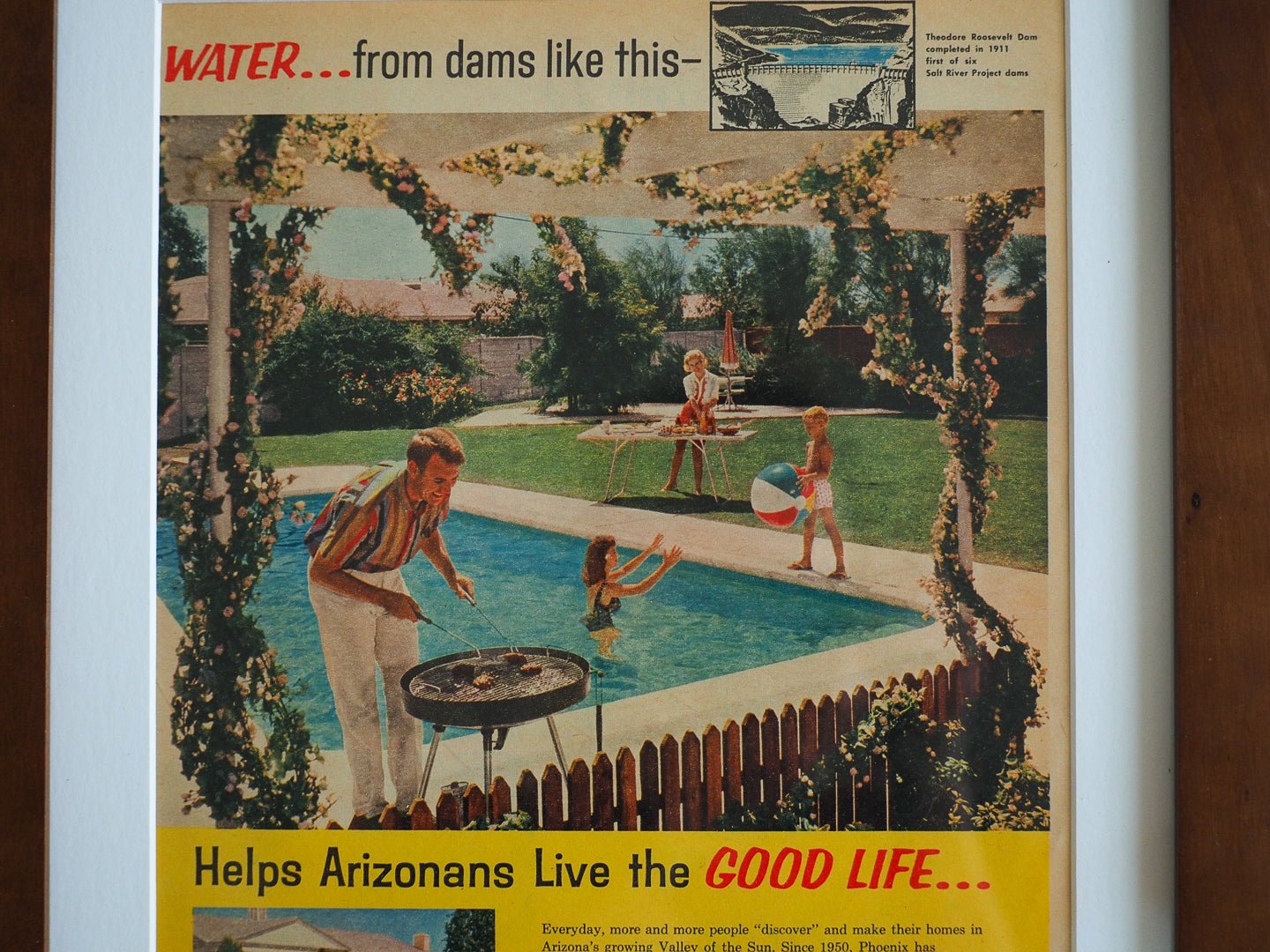 Original Print - 1962 Salt River Project Magazine Advertisement - Framed Lifestyle - Afterthought Vintage - Afterthought Vintage