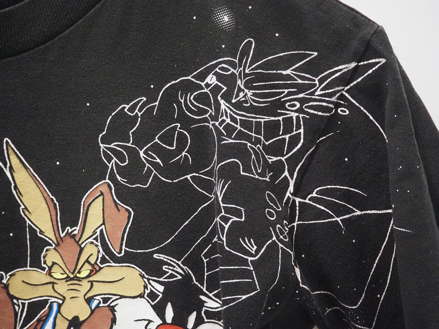 RARE Vintage 1996 Space Jam T-Shirt – Tune Squad Double - Sided Freeze USA Made Single Stitch Clothes - Warner Bros. - Afterthought Vintage