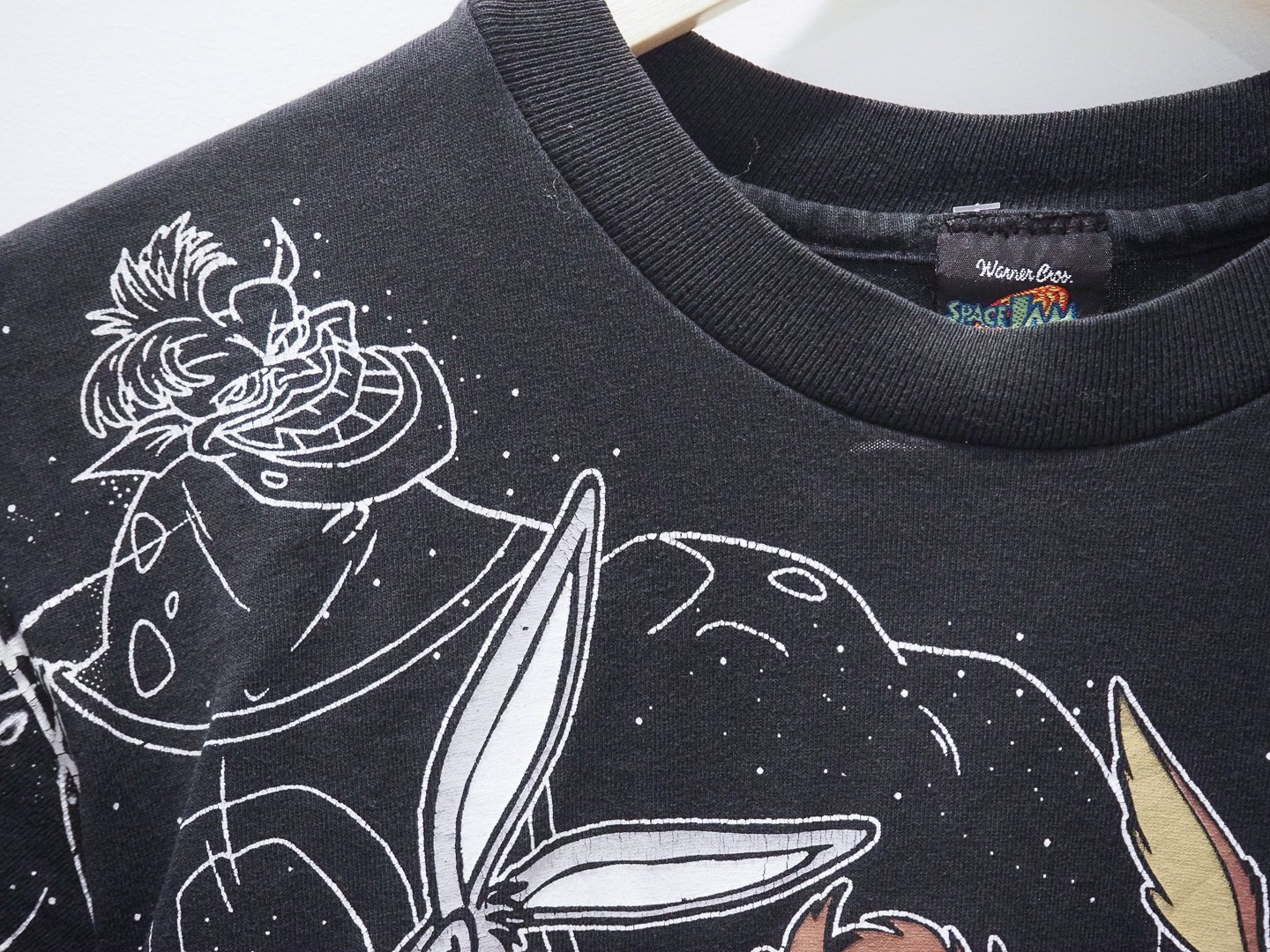 RARE Vintage 1996 Space Jam T-Shirt – Tune Squad Double - Sided Freeze USA Made Single Stitch Clothes - Warner Bros. - Afterthought Vintage