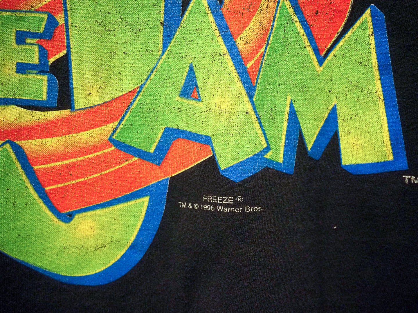 RARE Vintage 1996 Space Jam T-Shirt – Tune Squad Double - Sided Freeze USA Made Single Stitch Clothes - Warner Bros. - Afterthought Vintage