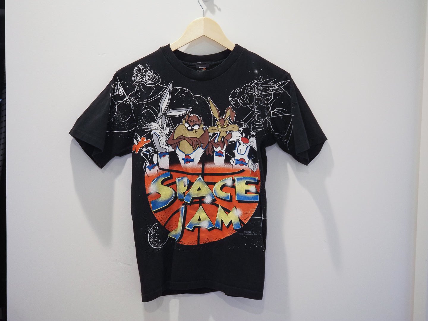 RARE Vintage 1996 Space Jam T-Shirt – Tune Squad Double - Sided Freeze USA Made Single Stitch Clothes - Warner Bros. - Afterthought Vintage