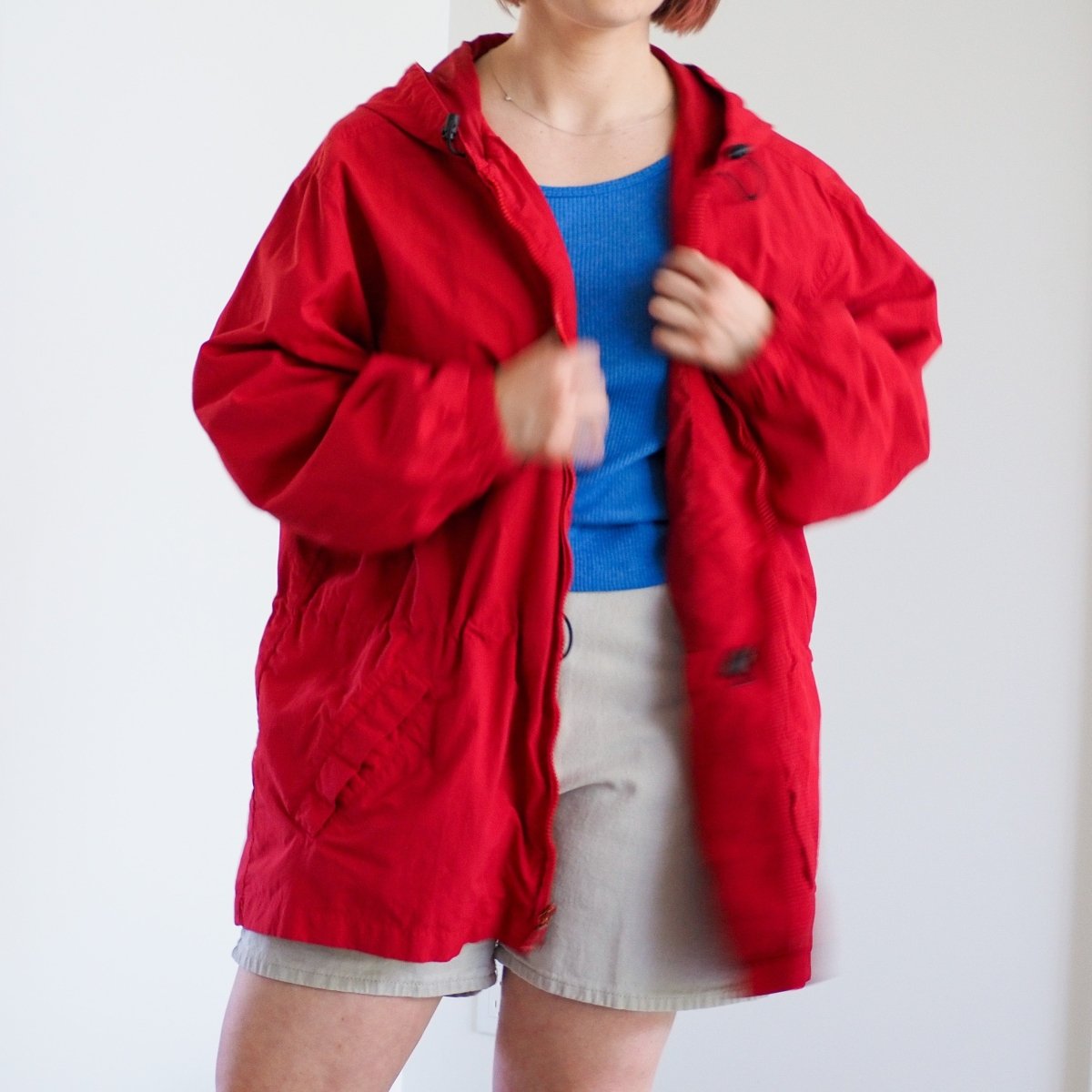 Vintage 1990s Eddie Bauer Red Women’s Anorak Clothes - Afterthought Vintage
