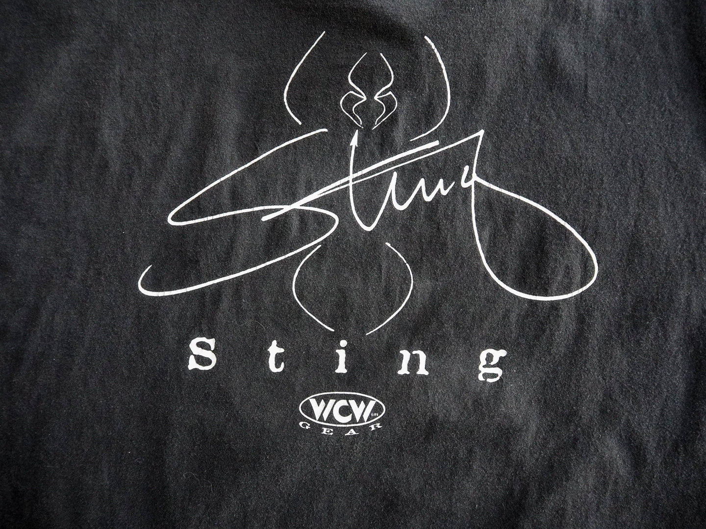 Vintage 1998 WCW Sting Big Face Promo T-Shirt – Men’s XXL Clothes - WCW - Afterthought Vintage