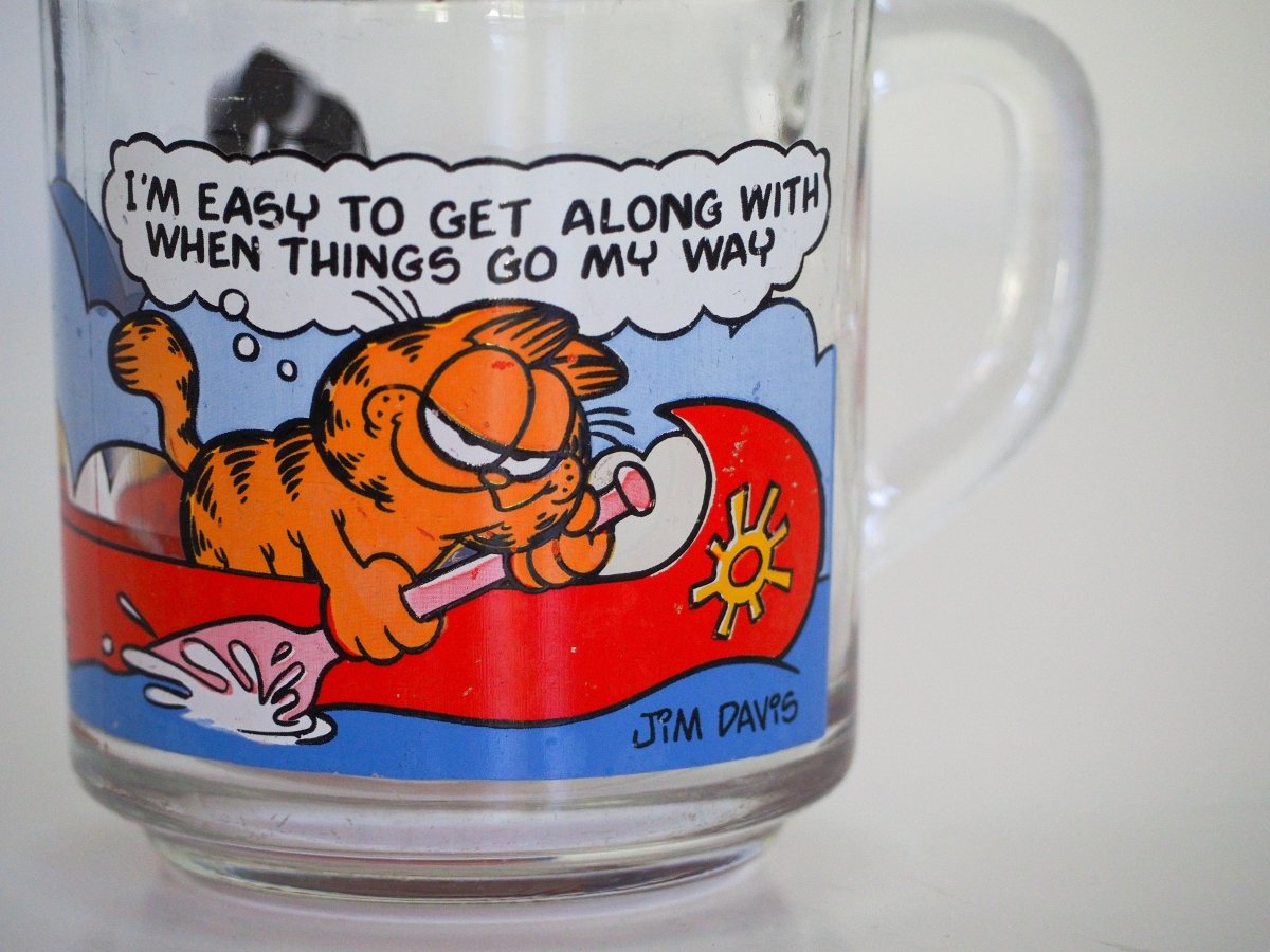 1978 Garfield McDonalds Glass Mugs Lifestyle - Afterthought Vintage