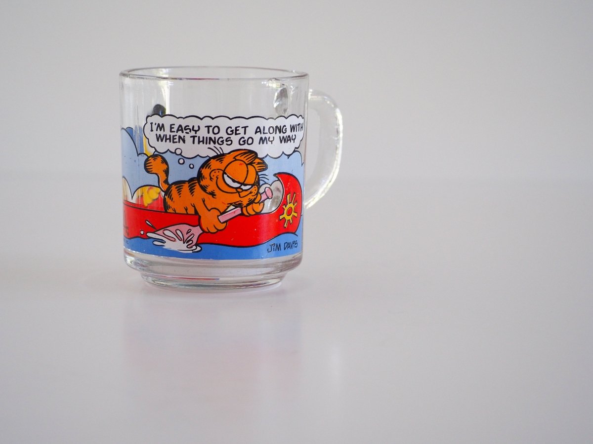 1978 Garfield McDonalds Glass Mugs Lifestyle - Afterthought Vintage