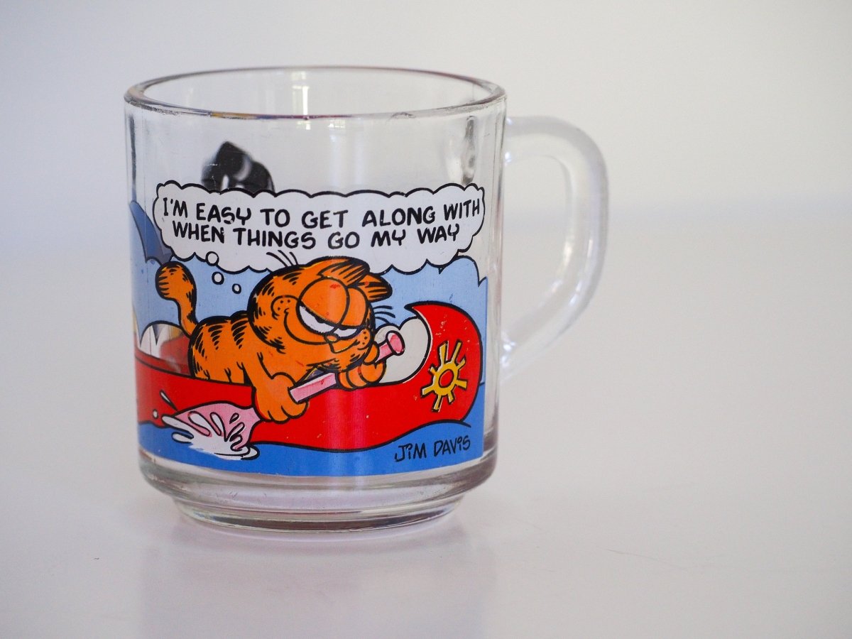 1978 Garfield McDonalds Glass Mugs Lifestyle - Afterthought Vintage