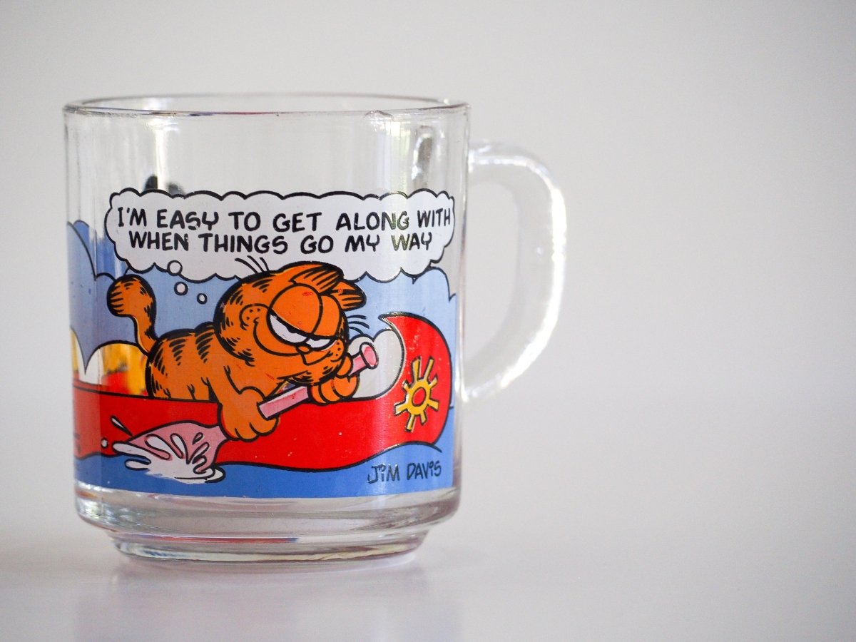 1978 Garfield McDonalds Glass Mugs Lifestyle - Afterthought Vintage