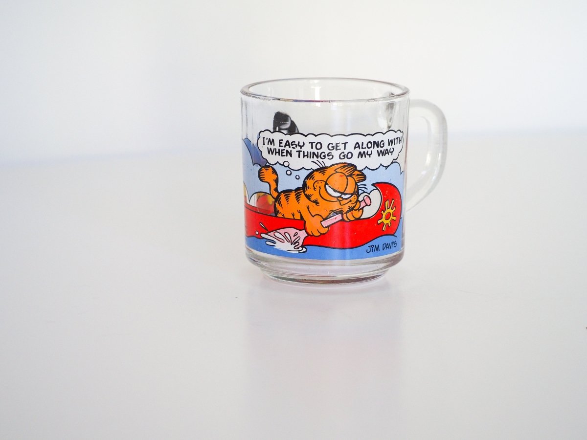 1978 Garfield McDonalds Glass Mugs Lifestyle - Afterthought Vintage