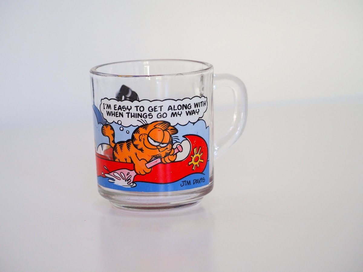 1978 Garfield McDonalds Glass Mugs Lifestyle - Afterthought Vintage