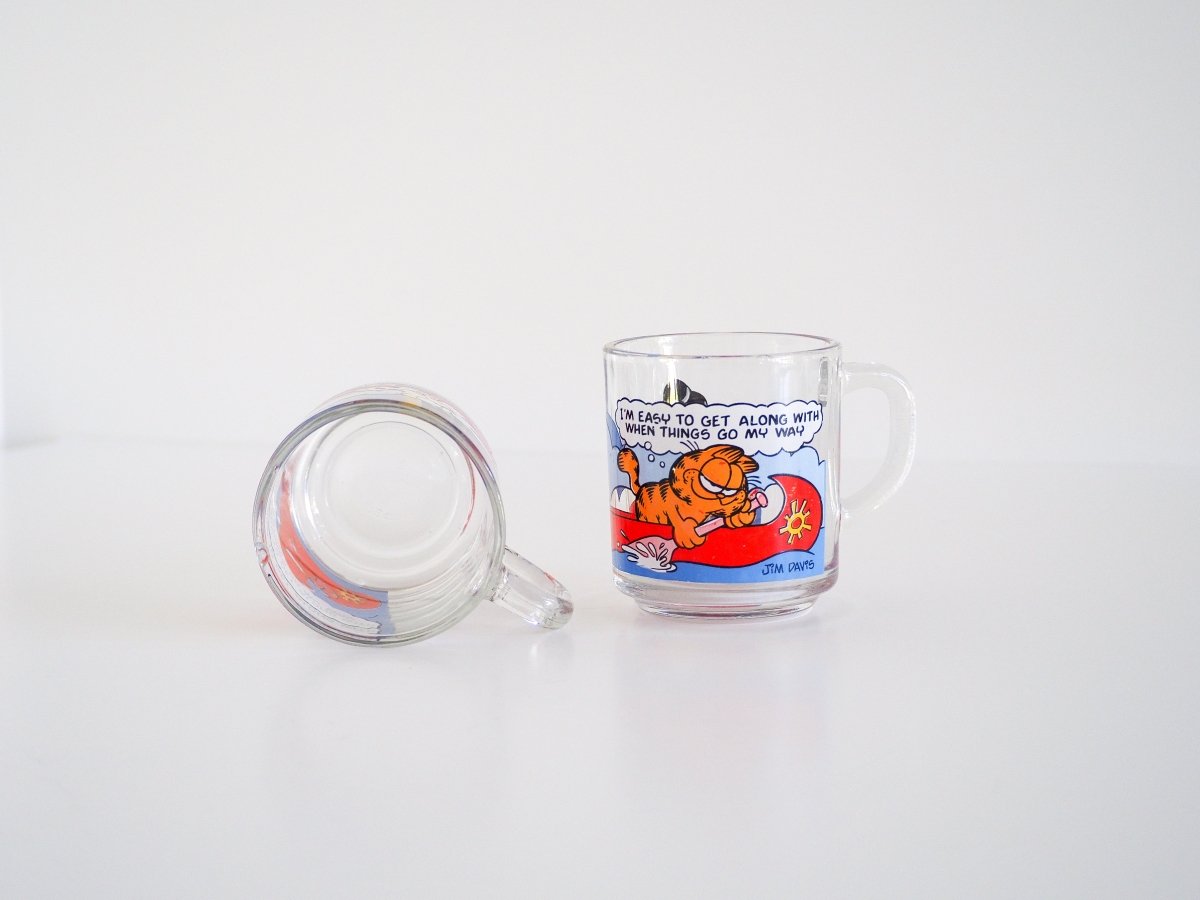 1978 Garfield McDonalds Glass Mugs Lifestyle - Afterthought Vintage