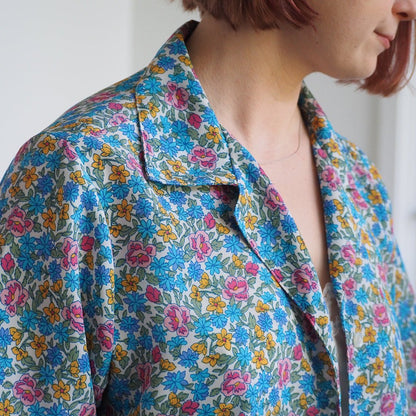 1980s Swann Floral Print Blouse Clothes - Afterthought Vintage