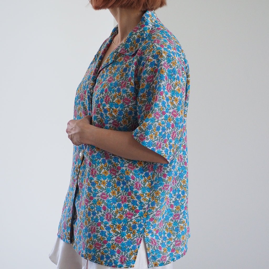 1980s Swann Floral Print Blouse Clothes - Afterthought Vintage