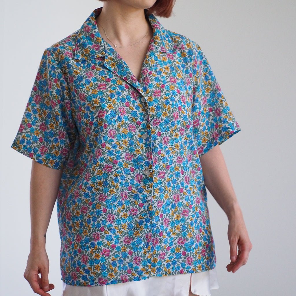 1980s Swann Floral Print Blouse Clothes - Afterthought Vintage