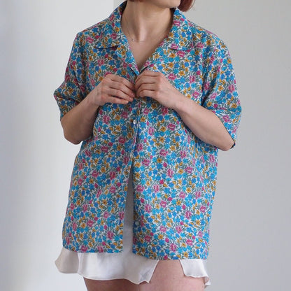 1980s Swann Floral Print Blouse Clothes - Afterthought Vintage