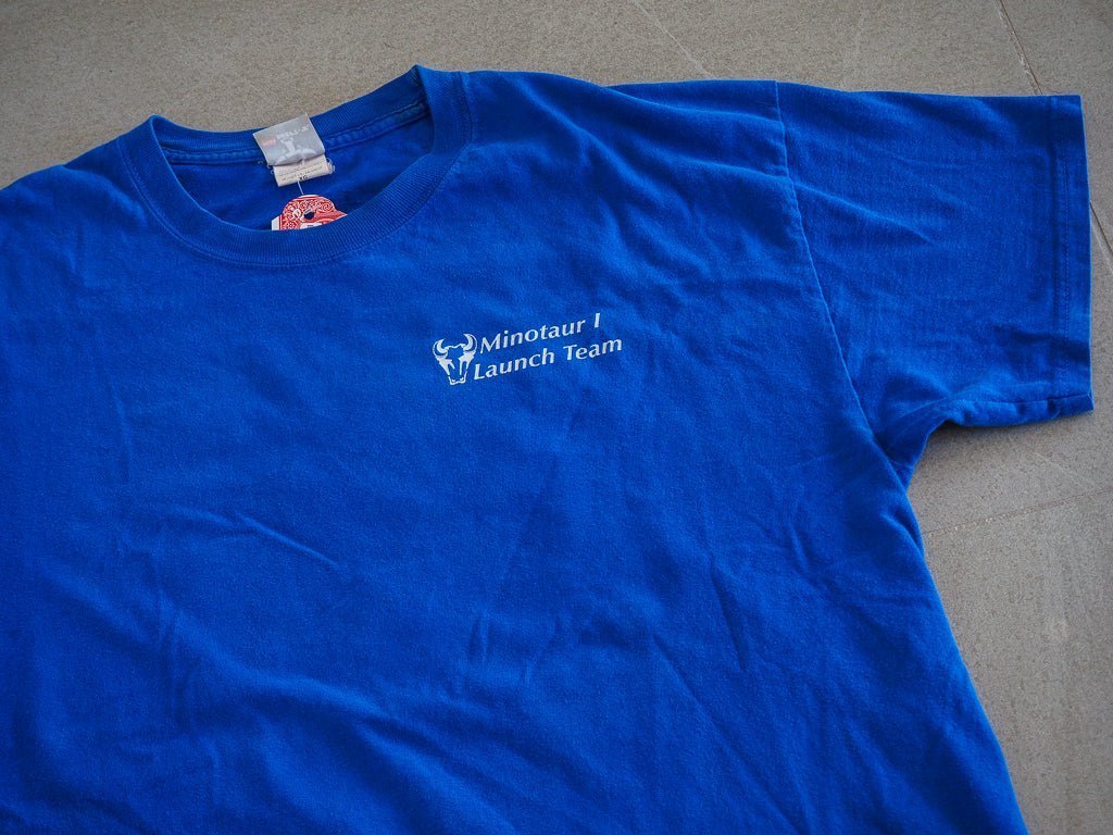 2001 Minotaur 1 NASA Launch Team Tee Clothes - Hanes Beefy Tee - Afterthought Vintage