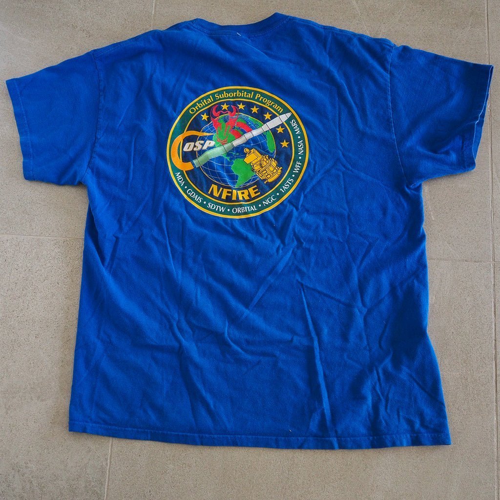 2001 Minotaur 1 NASA Launch Team Tee Clothes - Hanes Beefy Tee - Afterthought Vintage