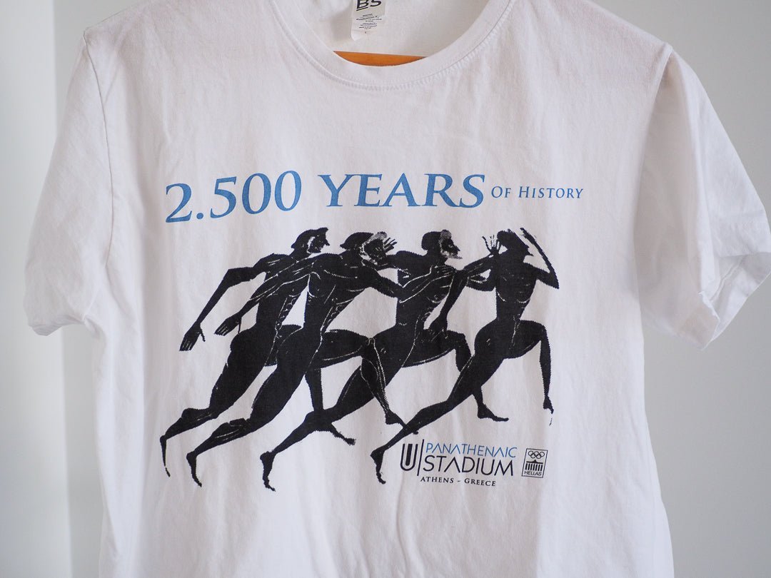 2,500 Yrs Of History Panathenaic Stadium Tourist T-Shirt Clothes - B.S. Evolution T - Afterthought Vintage