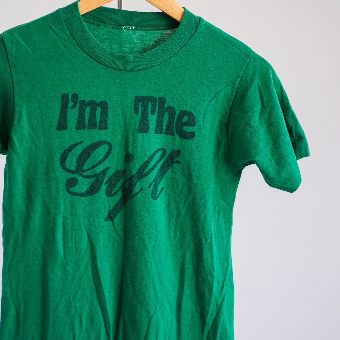 70s I'm The Gift, Holiday Projects T-Shirt - Single Stitch Clothes - Afterthought Vintage