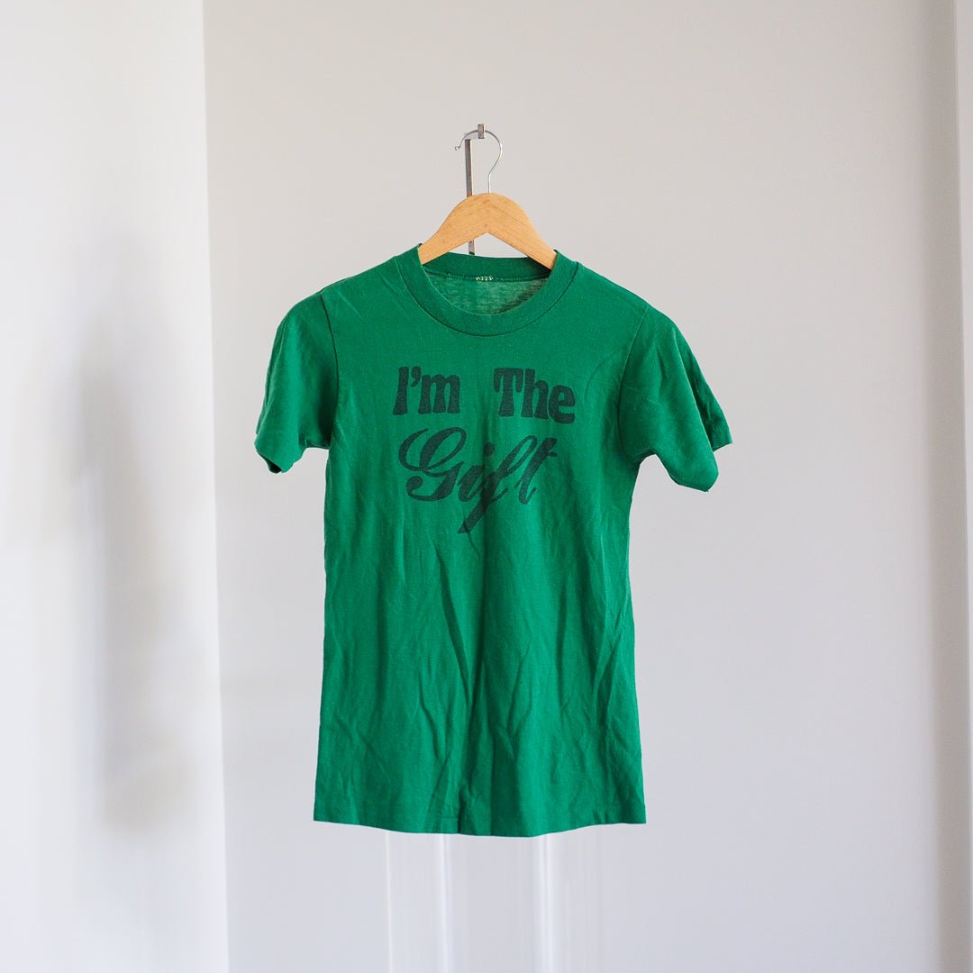 70s I'm The Gift, Holiday Projects T-Shirt - Single Stitch Clothes - Afterthought Vintage