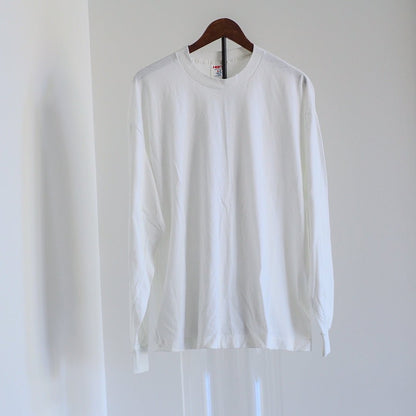 80s Hef T by Tee Jay Blank White Long Sleeve T-Shirt - Single Stitch Clothes - Afterthought Vintage