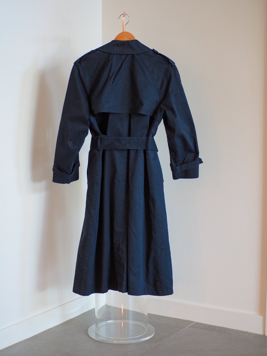 80s London Fog Navy Trench Coat w/ Removable Lining Clothes - Afterthought Vintage