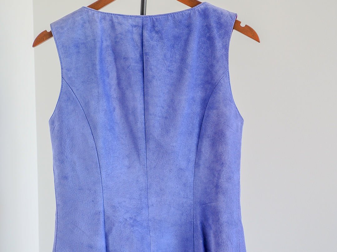 80s Purple Suede Danier Vest - Afterthought Vintage