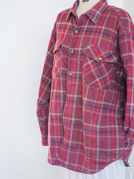 80s Threads Unlimited Quilted Flannel Clothes - Afterthought Vintage