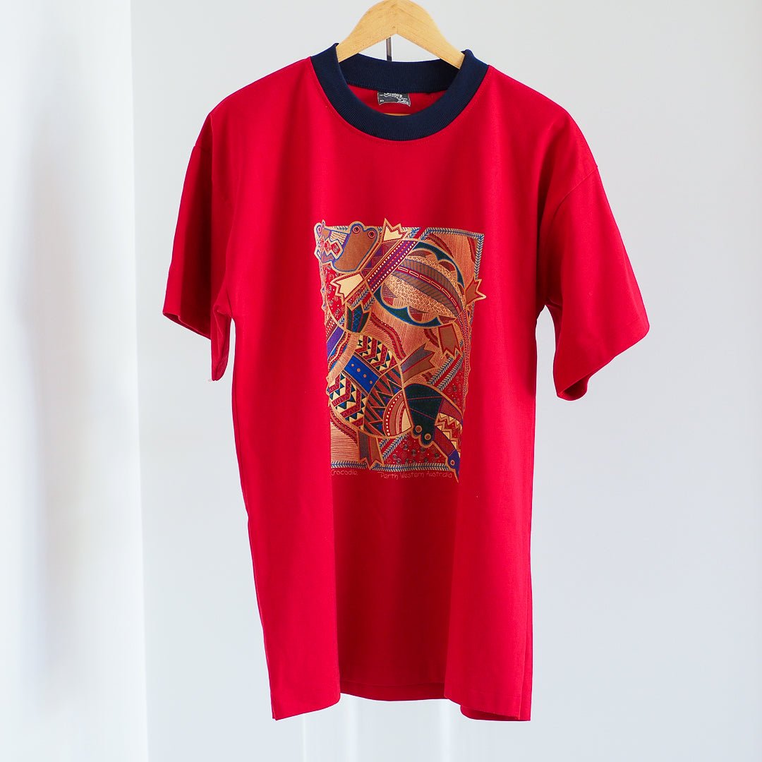 90s Aboriginal Crocodile, Perth Western Australia T-Shirt - Single Stitch Clothes - Afterthought Vintage