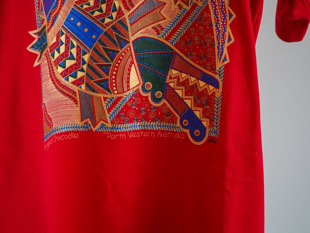 90s Aboriginal Crocodile, Perth Western Australia T-Shirt - Single Stitch Clothes - Afterthought Vintage