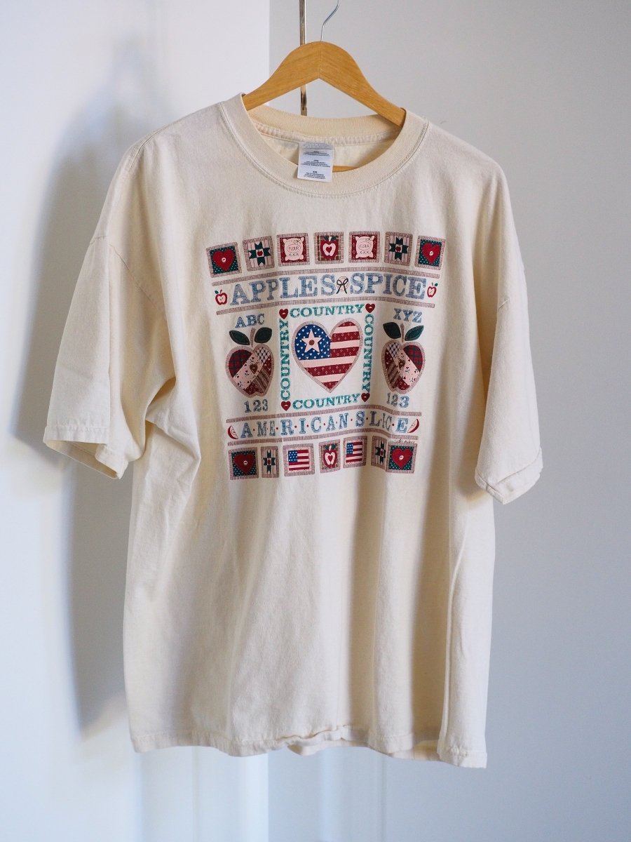 90s Apple Spice American Slice Quilt Graphic T-Shirt Clothes - Afterthought Vintage