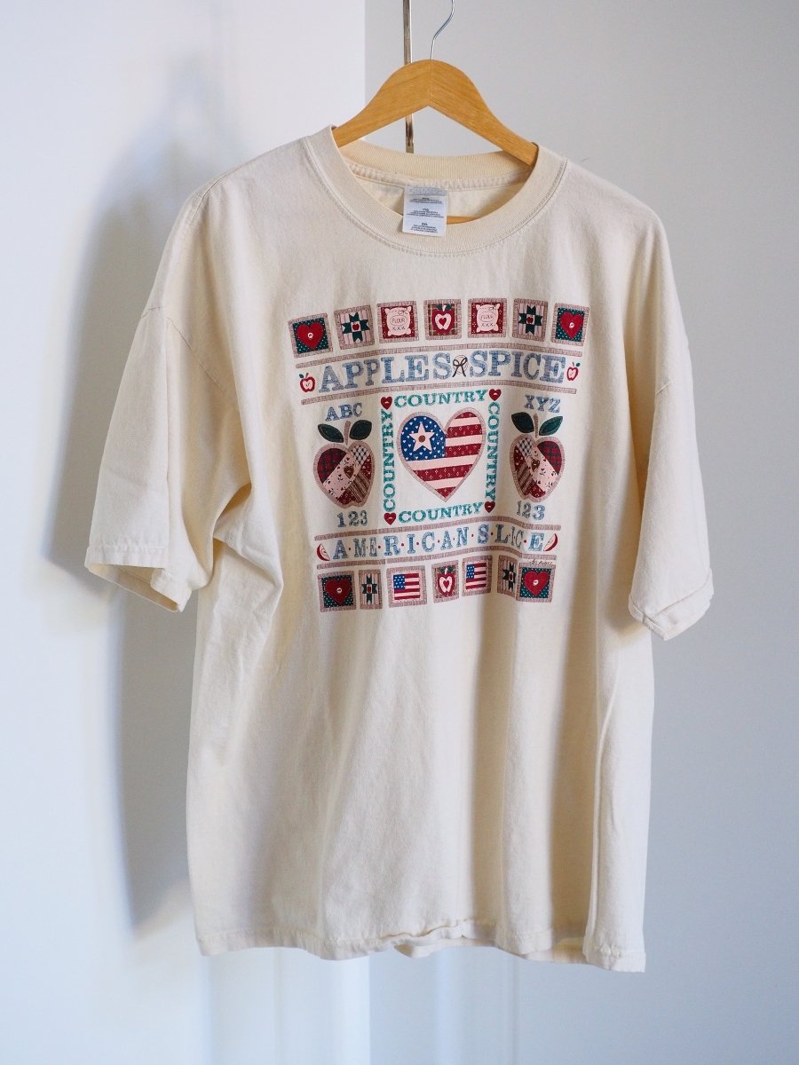 90s Apple Spice American Slice Quilt Graphic T-Shirt Clothes - Afterthought Vintage