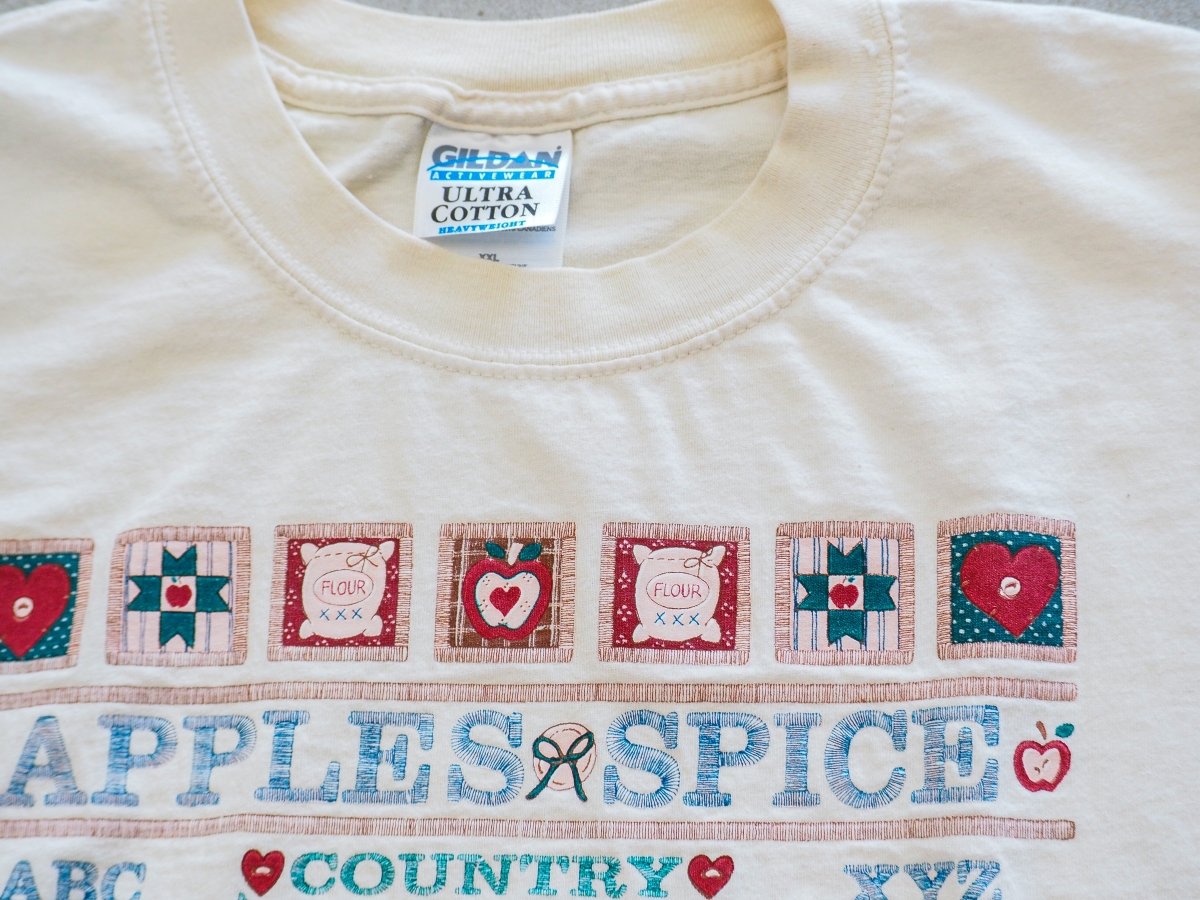 90s Apple Spice American Slice Quilt Graphic T-Shirt Clothes - Afterthought Vintage