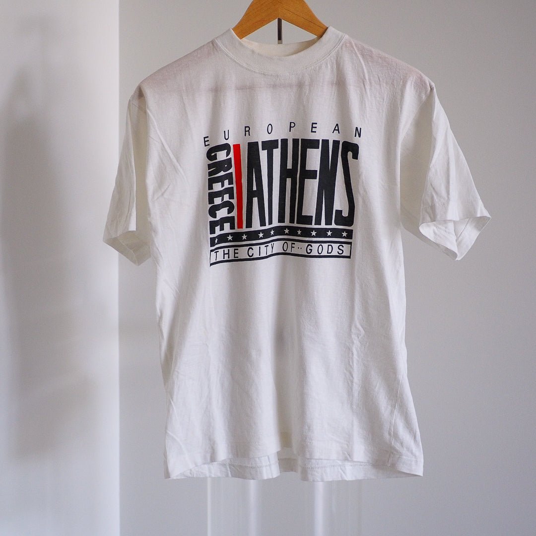 90s Athens, Greece The City Of Gods - Single Stitch T-Shirt Clothes - Afterthought Vintage