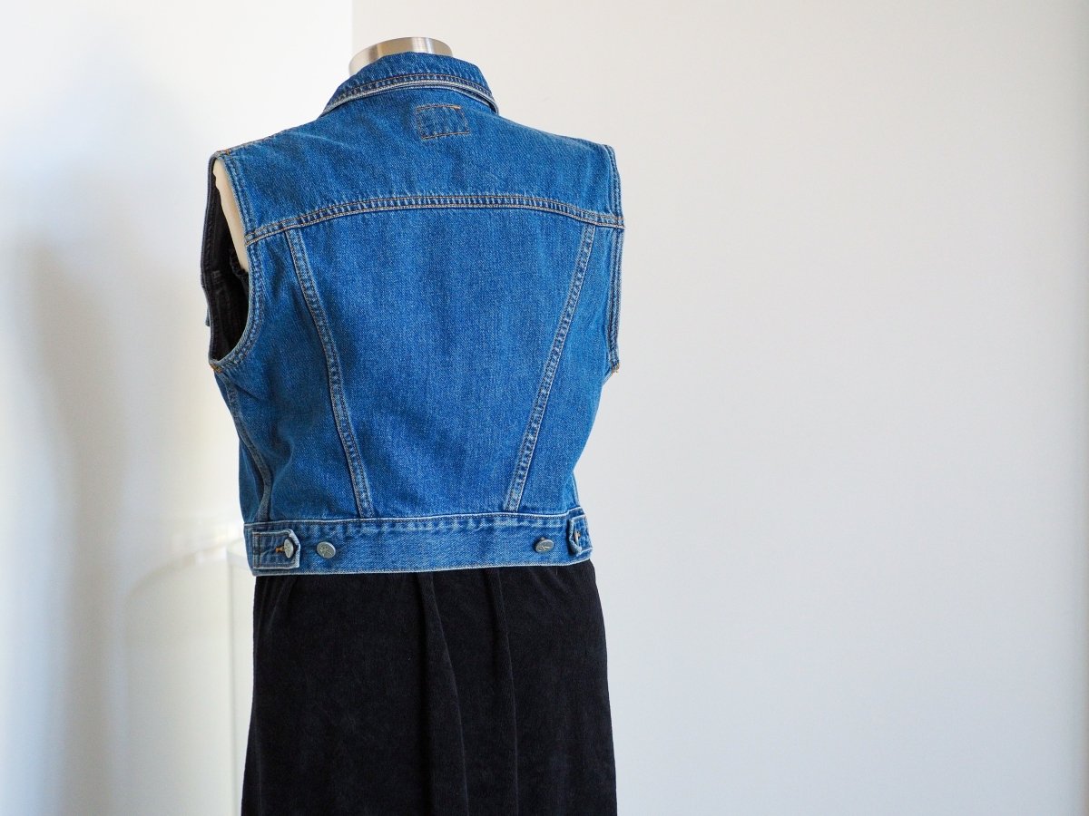 90s Calvin Klein Denim Vest - Made in USA Clothes - Afterthought Vintage