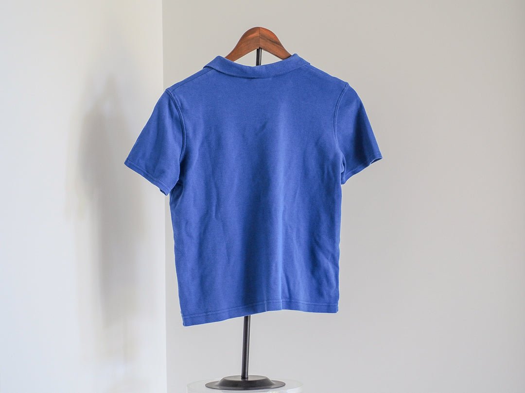 90s Classic Elements Fitted Polo Shirt - Blue - Afterthought Vintage