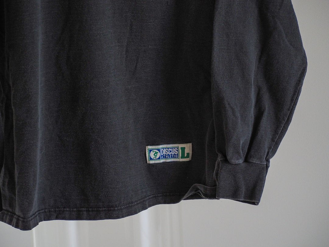 90s Discus Front Pocket Long Sleeve T-Shirt Clothes - Afterthought Vintage