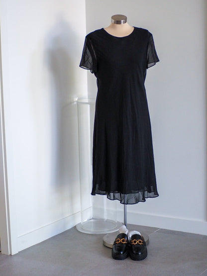 90s Donna Ricco Black Evening Dress Clothes - Afterthought Vintage