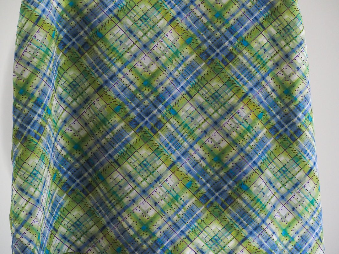 90s Wrapper Plaid Print Mini Skirt - Afterthought Vintage