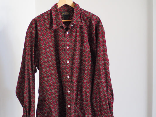 90s Cambridge Classics Paisley Corduroy Button Down