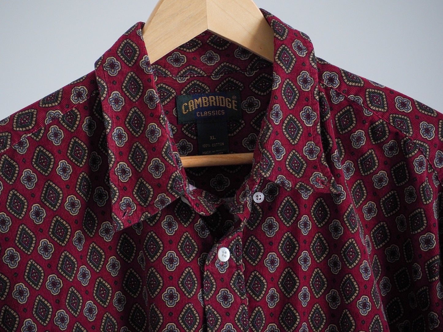 90s Cambridge Classics Paisley Corduroy Button Down