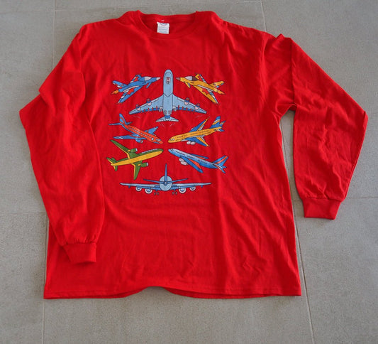 Airplane Graphics L/S Tee - XL Clothes - Afterthought Vintage