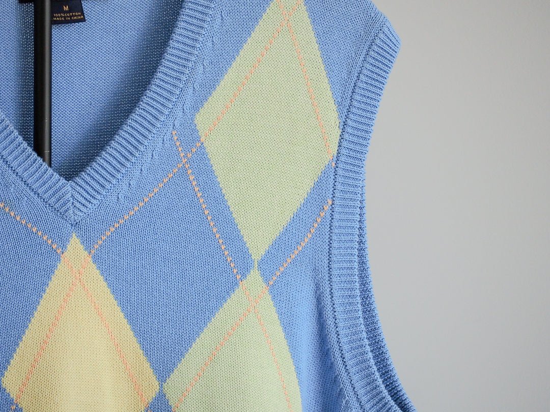 Brooks Brothers Blue Argyle Sweater Vest - Afterthought Vintage