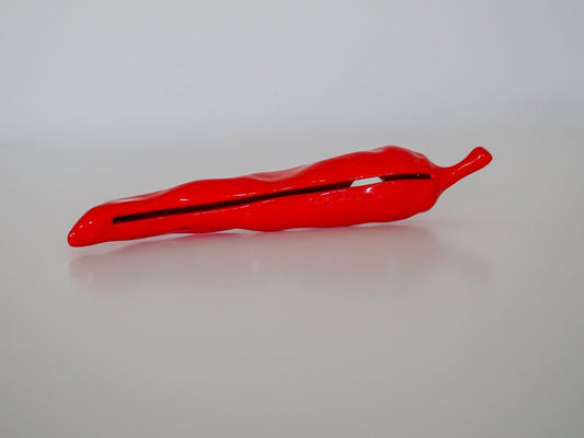 Ceramic Red Chili Pepper Recipe Card Holder Lifestyle - Afterthought Vintage