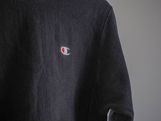 Champion Black Reverseweave Crewneck Clothes - Afterthought Vintage