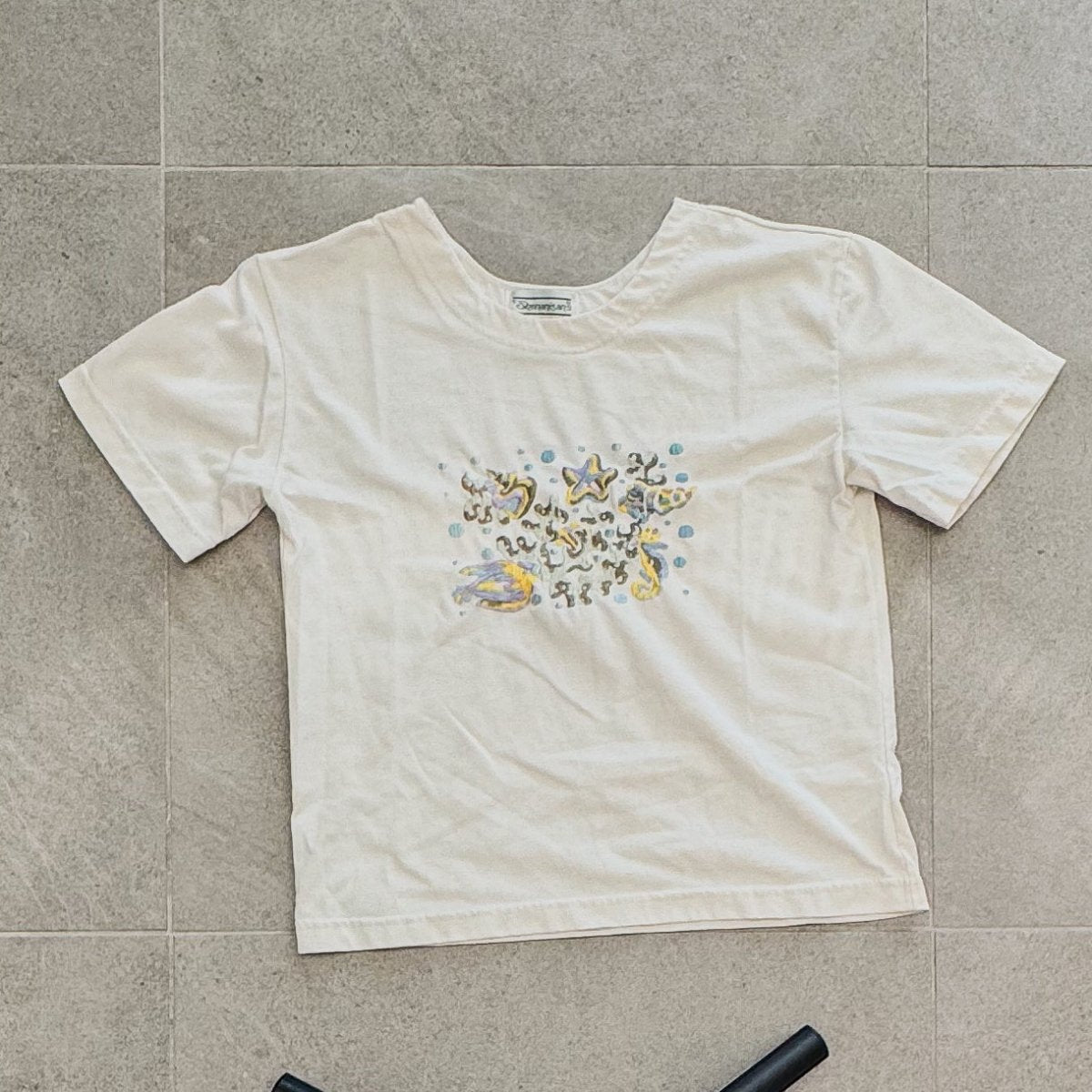 Embroidered Sea Life T-Shirt Clothes - Afterthought Vintage