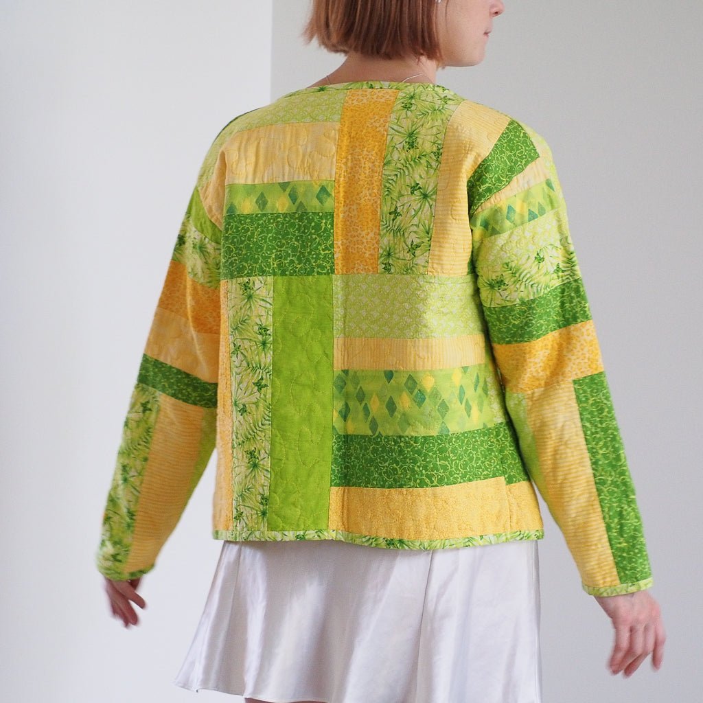 Handmade Upcycled Shell Jacket from Vintage Fabric Clothes - Afterthought Vintage