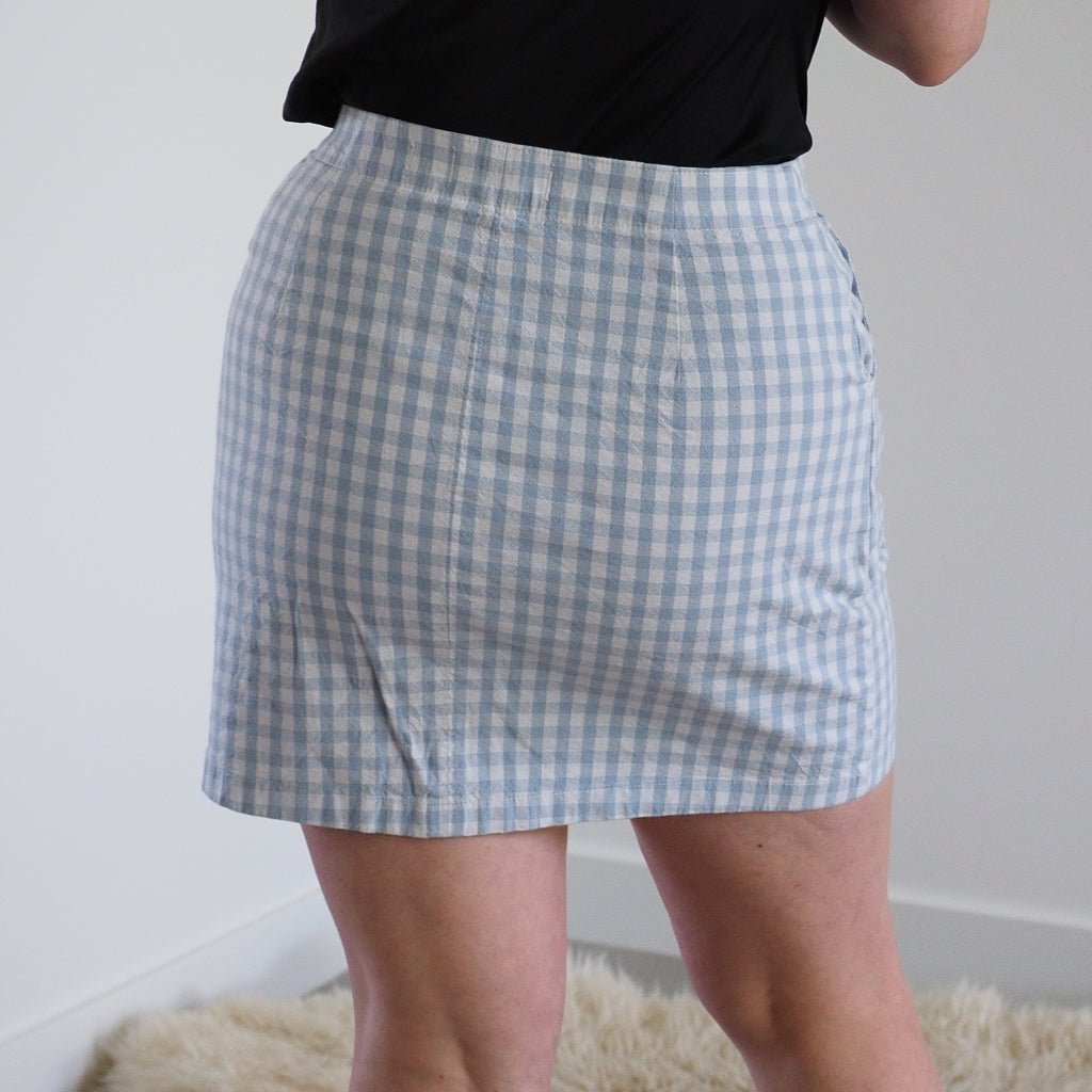 Hollister Blue Gingham Mini Skirt Clothes - Afterthought Vintage