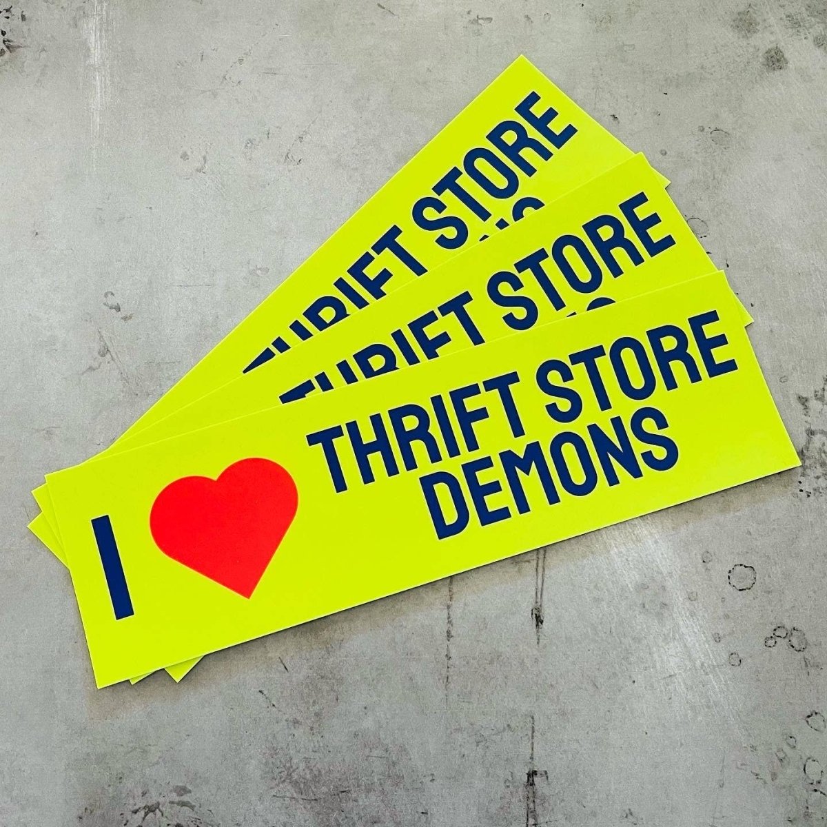 I <3 Thrift Store Demons Bumper Sticker by The Silver Spider Lifestyle - Afterthought Vintage