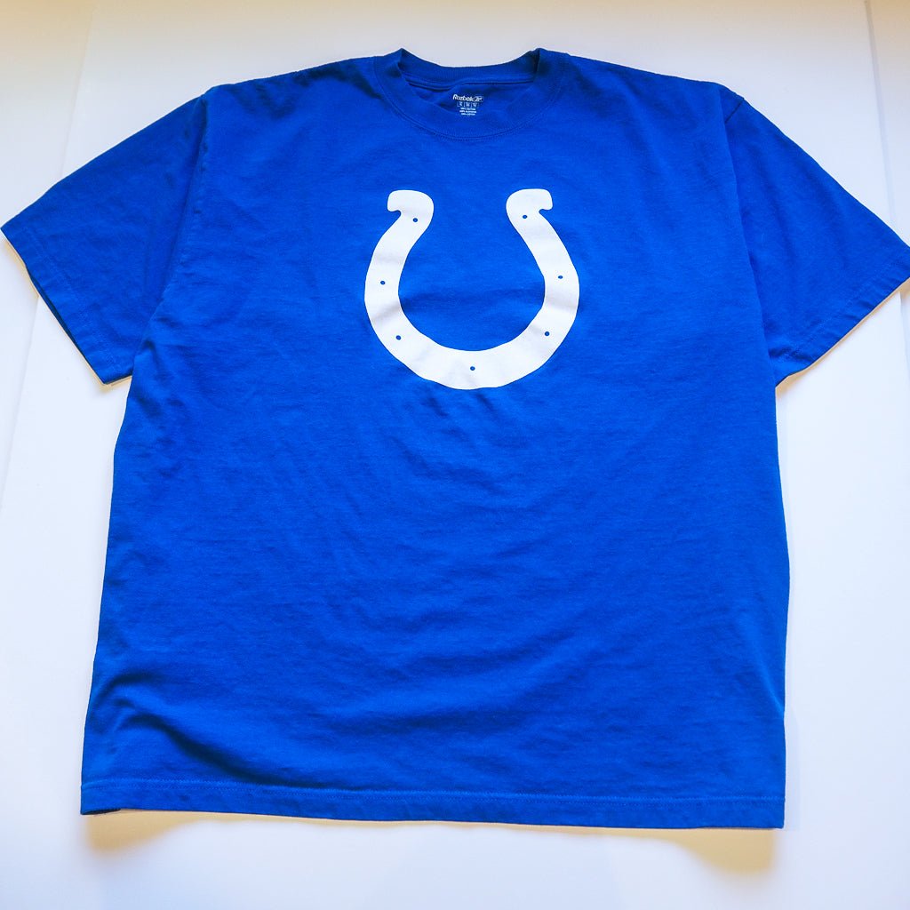 Indiana Colts Horseshoe Logo Reebok Tee Clothes - Afterthought Vintage